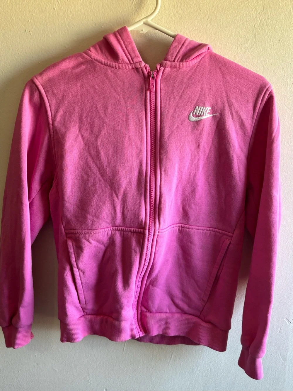 Nike Girls Pink Full-Zip Hooded Sweatshirt